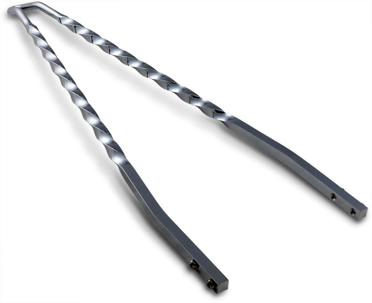 CYCLE VISIONS Twisted Sticks Sissy Bar - Chrome - 30