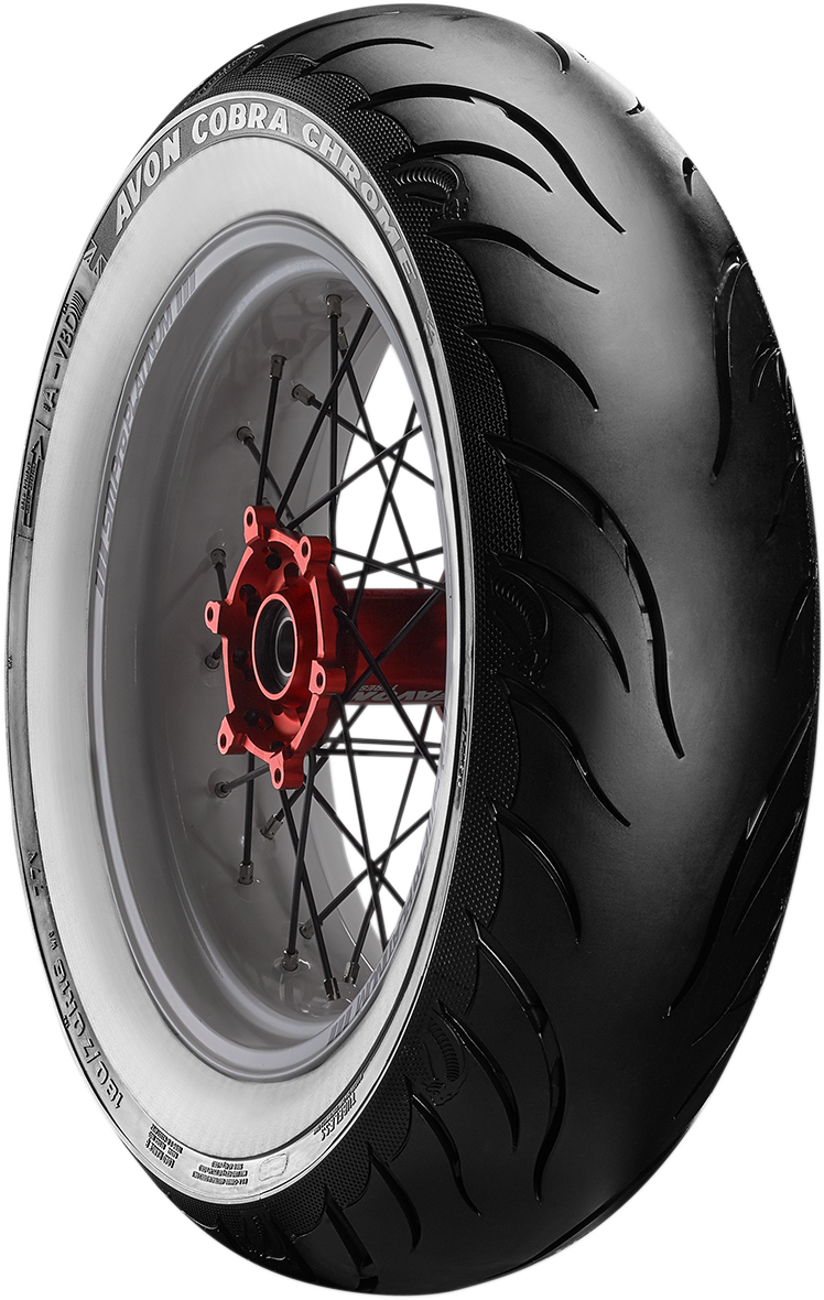 AVON Cobra Chrome MT90B16 74H RF タイヤ AVON Tire - Cobra Chrome AV92 - Rear - MT90B16 - Wide Whitewall