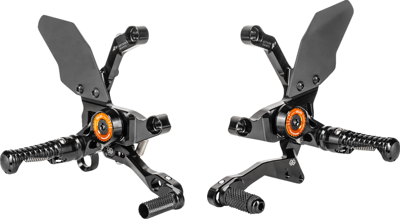 GILLES  MUE2 Footpeg  Rearset  Black   KTM 20-2022 1290 SUPER DUKE R MUE2-KT01-B
