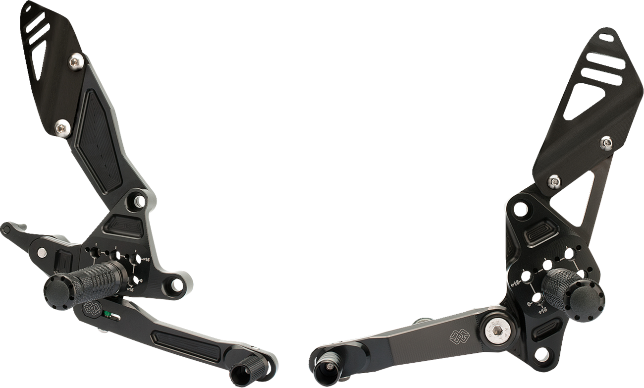 GILLES TOOLING FXR Foot Rest Kit - Black Yamaha 2016-24 XSR700 / 2014-16 MT-07