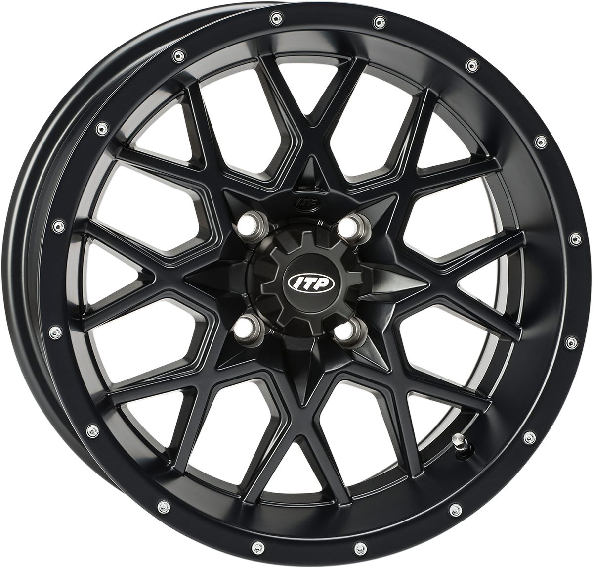 ITP Wheel - Hurricane - Front/Rear - Black - 12x7 - 4/156 - 4+3 1228630536B