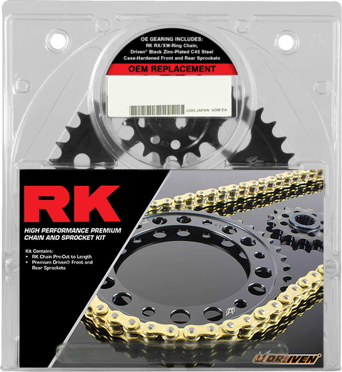 RK Chain And Sprocket Kit - Fits Replacement - Natural - Honda CBR 929RR/954RR