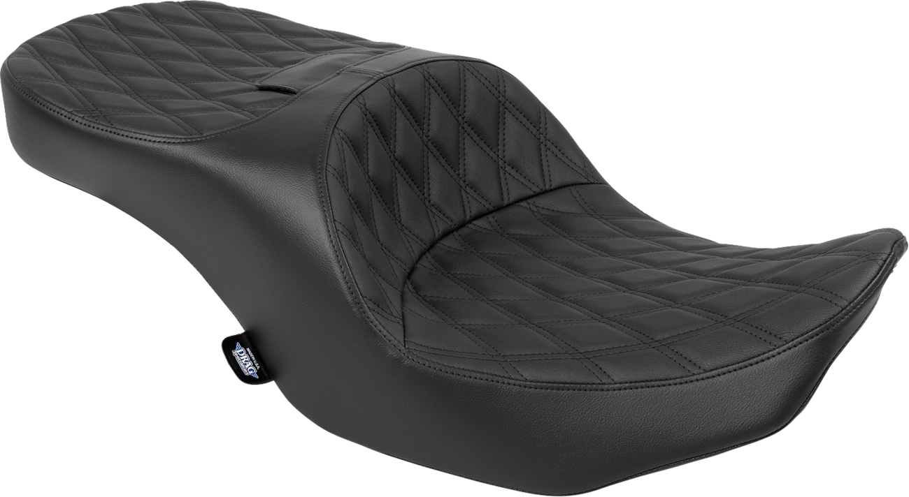 DRAG SPECIALTIES SEATS Fits Freedom Seat - Black - Vinyl - Black Double Diamond