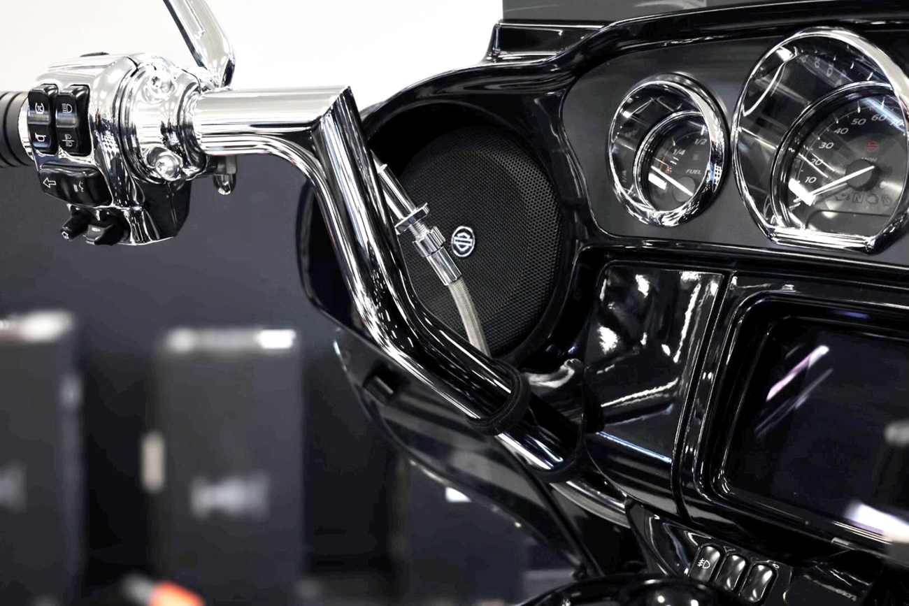 FAT BAGGERS INC. EZ Install Upper Clutch Cable - FLHX/FLTR - Stock - Braided Stainless Steel/Chrome 108000-C