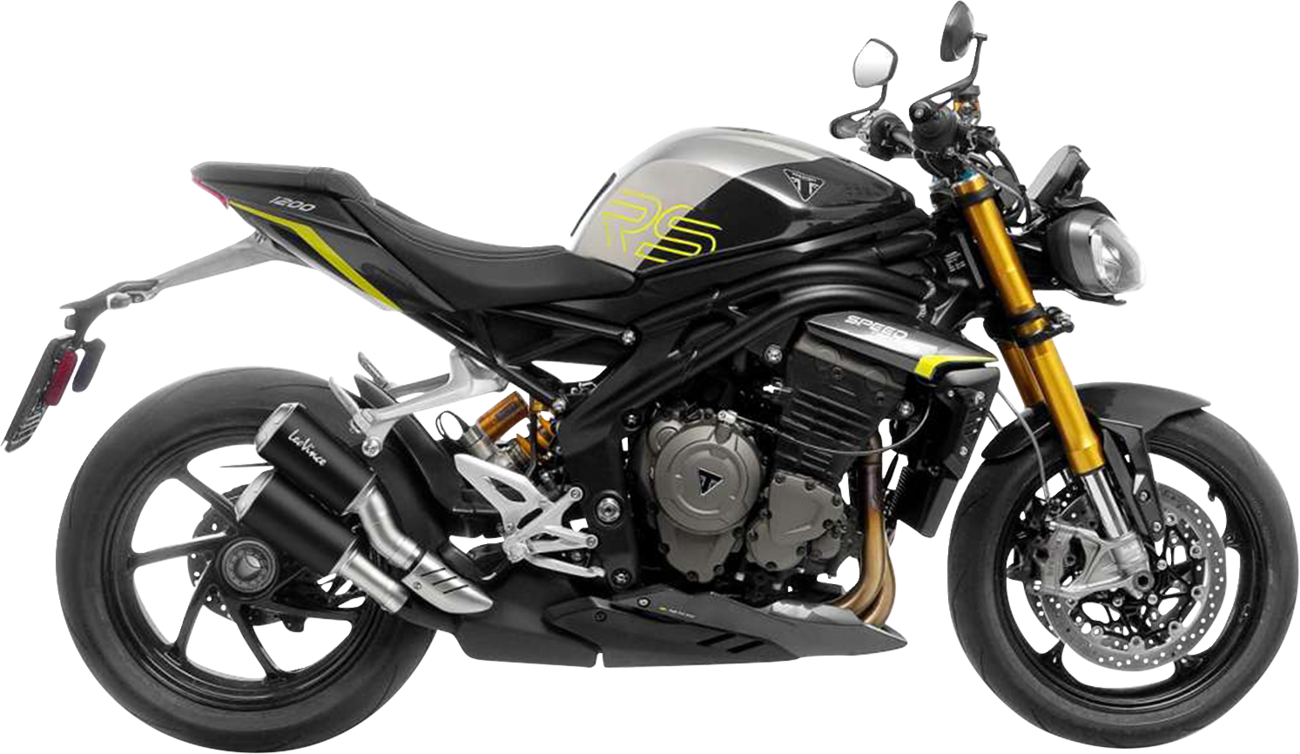 LEOVINCE LV-10 Black Edition Slip-On Muffler - Fits Triumph Speed Triple 1200