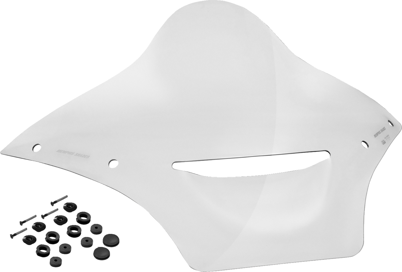 MEMPHIS SHADES Vented Windshield - BRL Race Bubble - Clear - Fits FLTRX