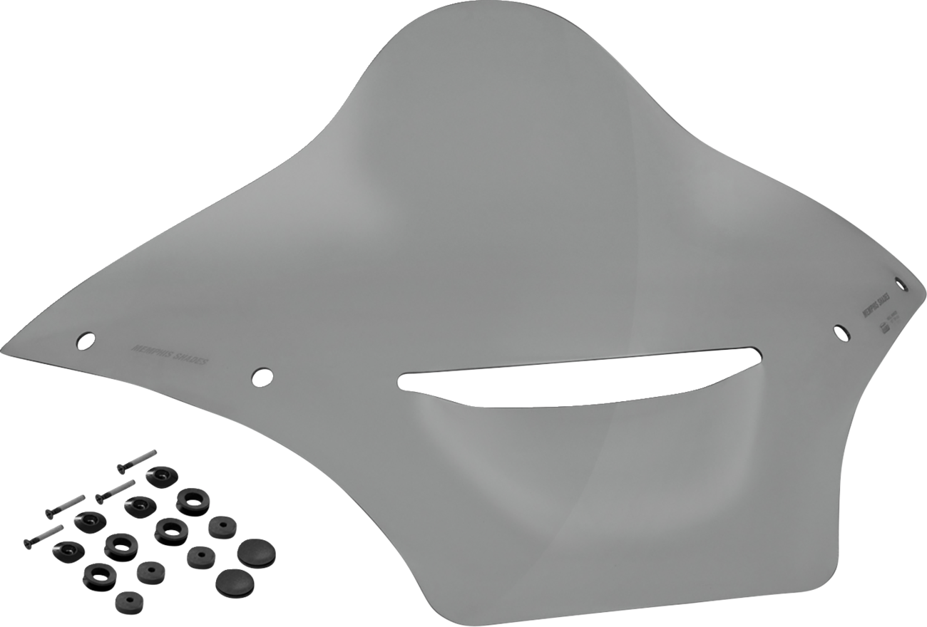 MEMPHIS SHADES Vented Windshield - BRL Race Bubble - Black Smoke - Fits FLTRX