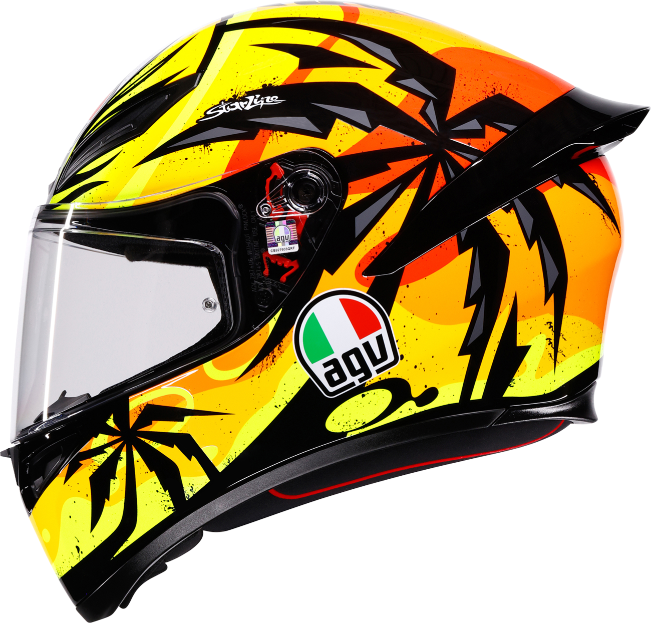 AGV K1 MIR 2018 フルフェイスヘルメット XLサイズ AGV K1 S Helmet - Tropicrush - Black/Orange - XL 2118394018-070-XL
