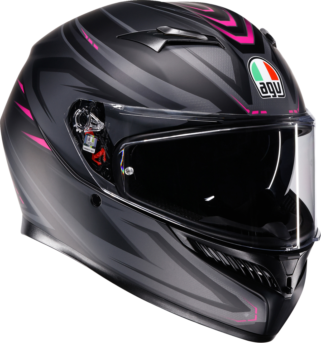 AGV K3 Helmet - Syth - Matte Black/Pink - XS 2118381004-025-XS | eBay