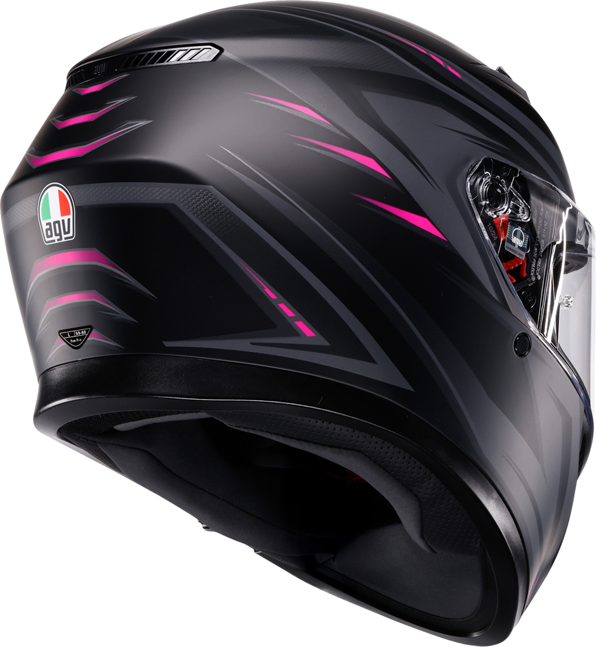 agv k3 crew pink AGV K3 Helmet - Syth - Matte Black/Pink - XS 2118381004-025-XS
