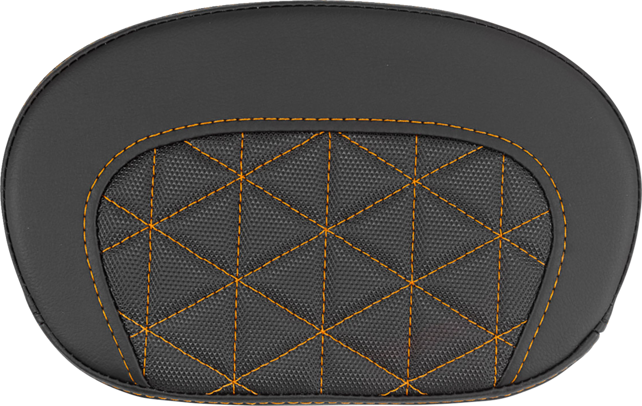 SADDLEMEN Fits Mini Contour Sissy Bar Pad - Tri-Gripper - Orange Stitch