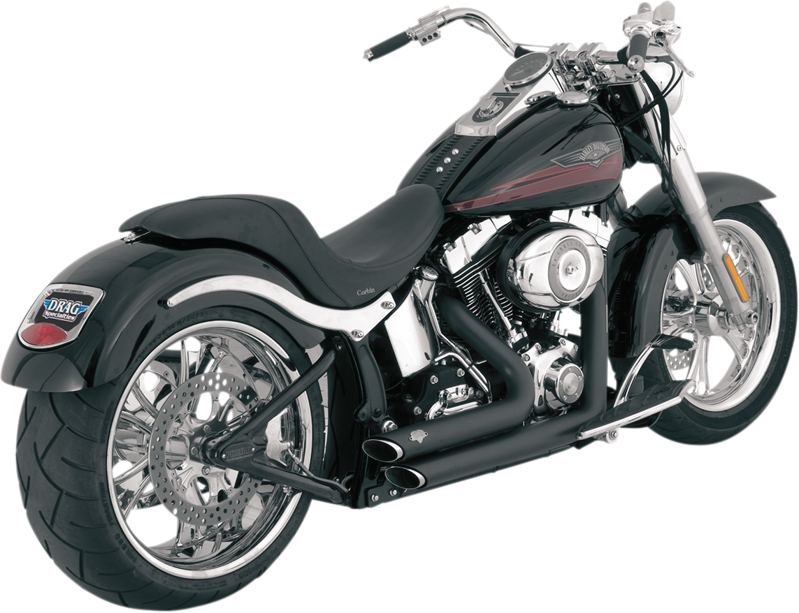 VANCE & HINES Shortshots Staggered Exhaust System - Matte Black Ceramic -