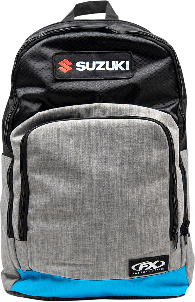 FACTORY EFFEX Fits Suzuki Standard Backpack - Black/Gray/Blue GSXR RMZ