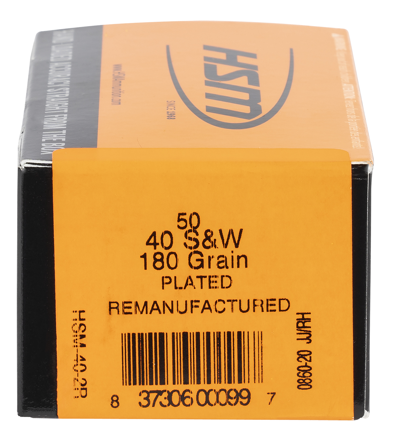 Reman Shell HSM 402R Remanufactured 40 S&W 180 gr Round Nose Flat Point Ammo ...