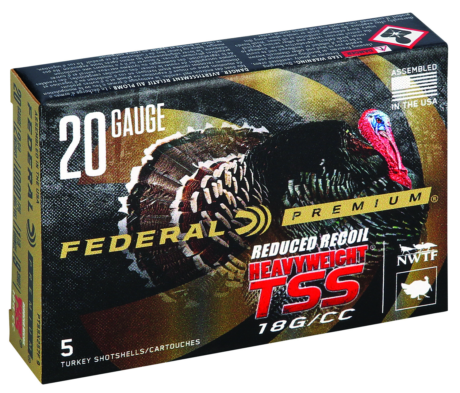 Federal PTSSX257F9 Tungsten Heavyweight Turkey Shotshell 20 Gauge, 2.75 ...