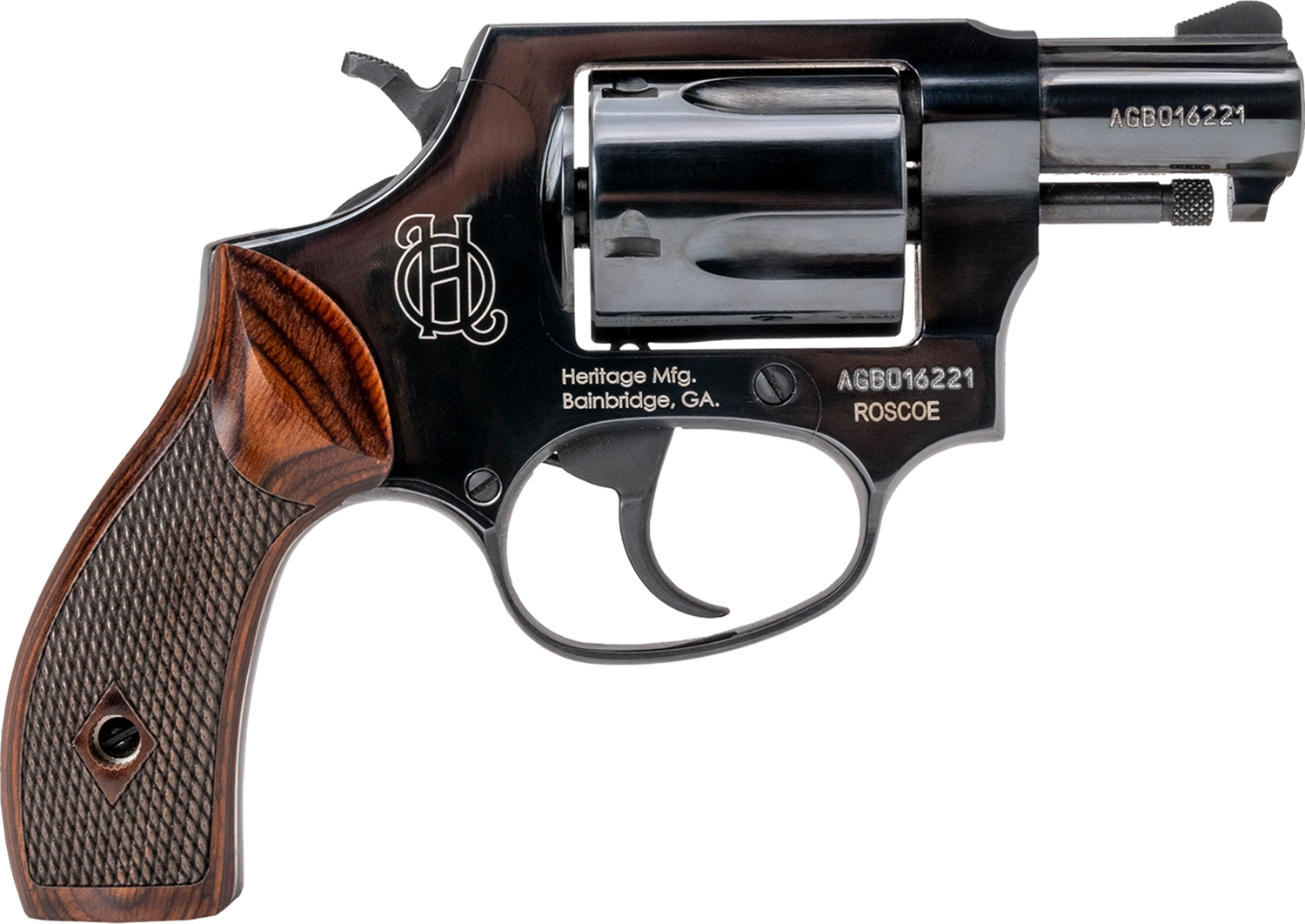 Heritage Mfg Roscoe .38 Special +P 2-Inch Revolver HR38B2W-img-0