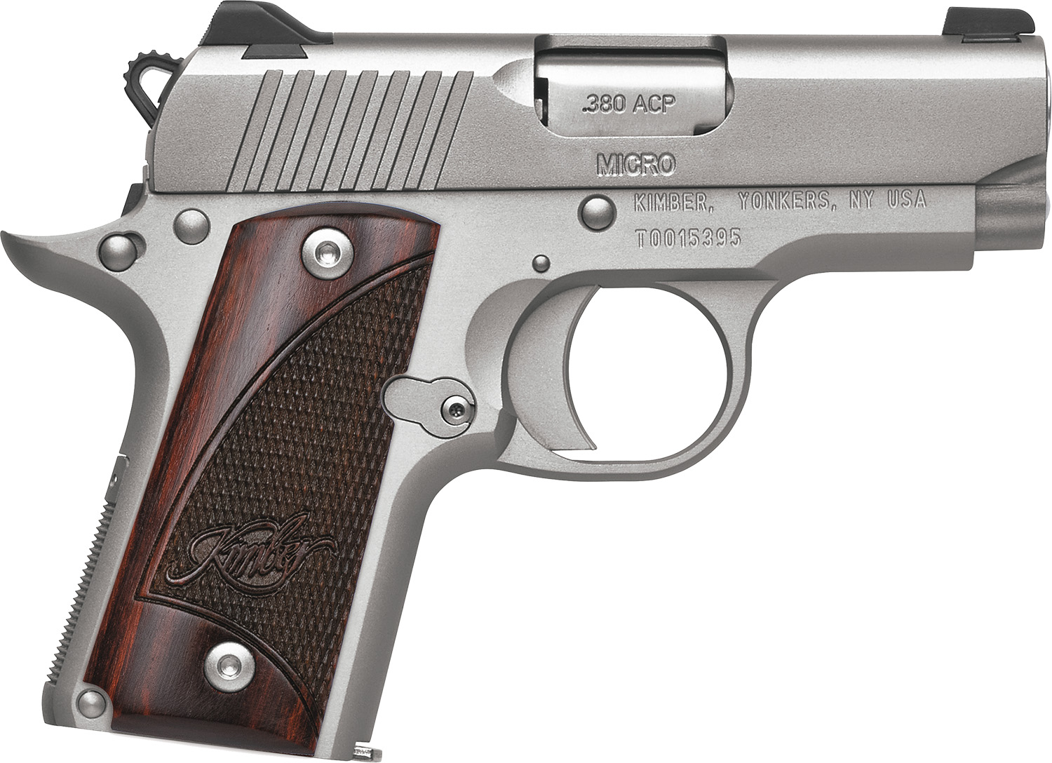 Kimber Micro 3300207 .380 ACP Pistol, Satin Silver-img-0